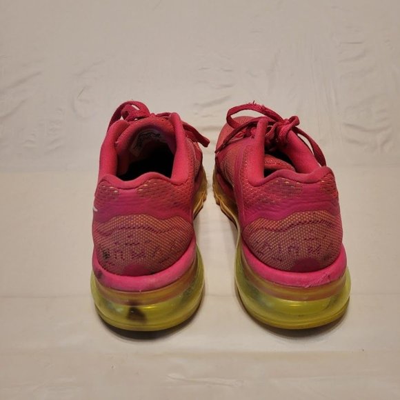 Nike 2013 Air Max Pink Yellow Ladies Running Shoes 621078-687 Women's US Size 7 - Picture 7 of 11